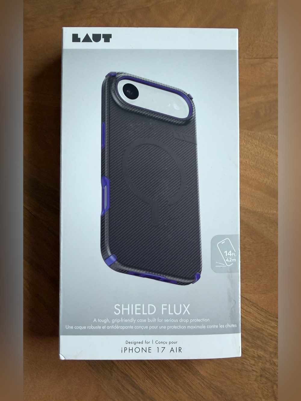 LAUT- Shield Flux Case for iPhone 17 Air - Black with Purple/ Blue Accents